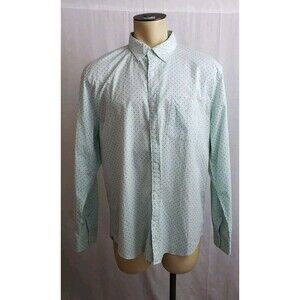Bonobos Stretch Standard Fit Green Shirt XXL Button Down Polka Dot Dad Prep NEW